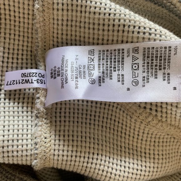 Tommy Bahama Cream and Gray Quarter Zip Cotton Pullover in Women’s Petit… - Picture 7 of 8